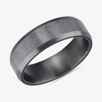 Beveled Edge Satin Finish Wedding Ring